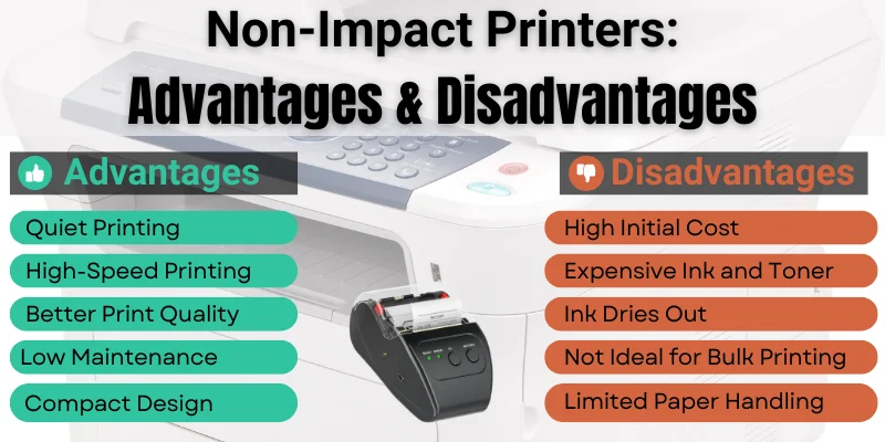 hero image showing advantages and disadvantages of non-impact printers for students