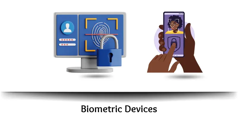 Biometric devices help computers unlock by scanning your fingerprint or face.