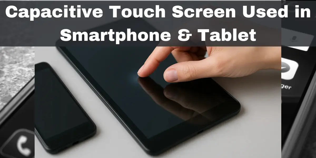 Capacitive touch screen used in smartphone and tablet