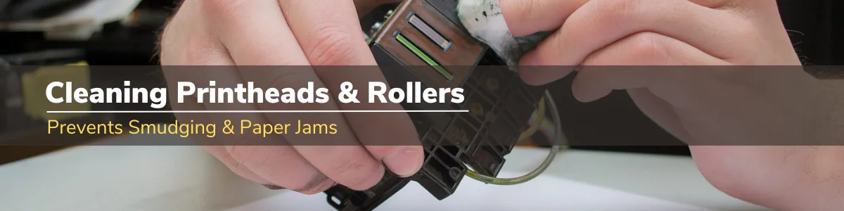 cleaning printheads and rollers