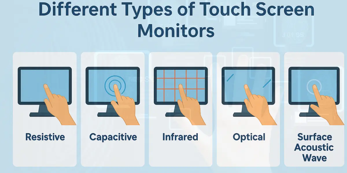 different types of touch screen monitors