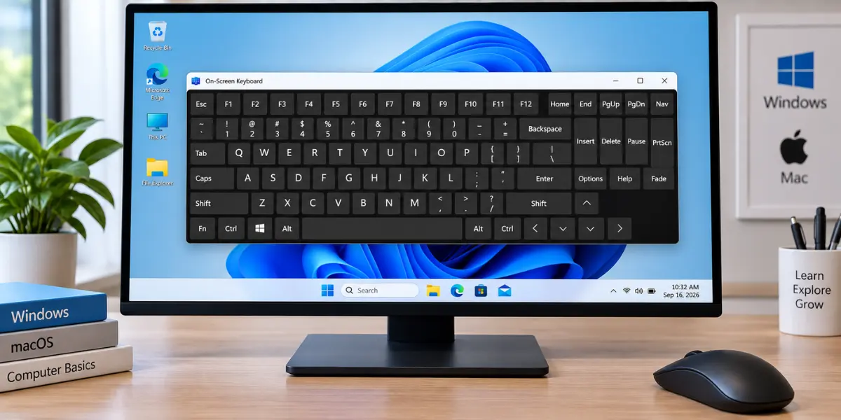 How to use virtual keyboard on computer with an on-screen keyboard