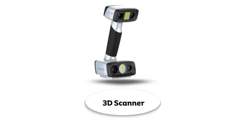 Handheld 3D scanner for scanning physical objects into digital 3D models.