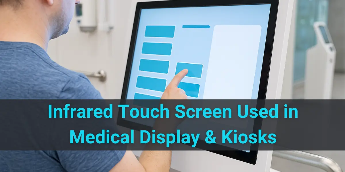Infrared touch screen used in medical display and kiosks