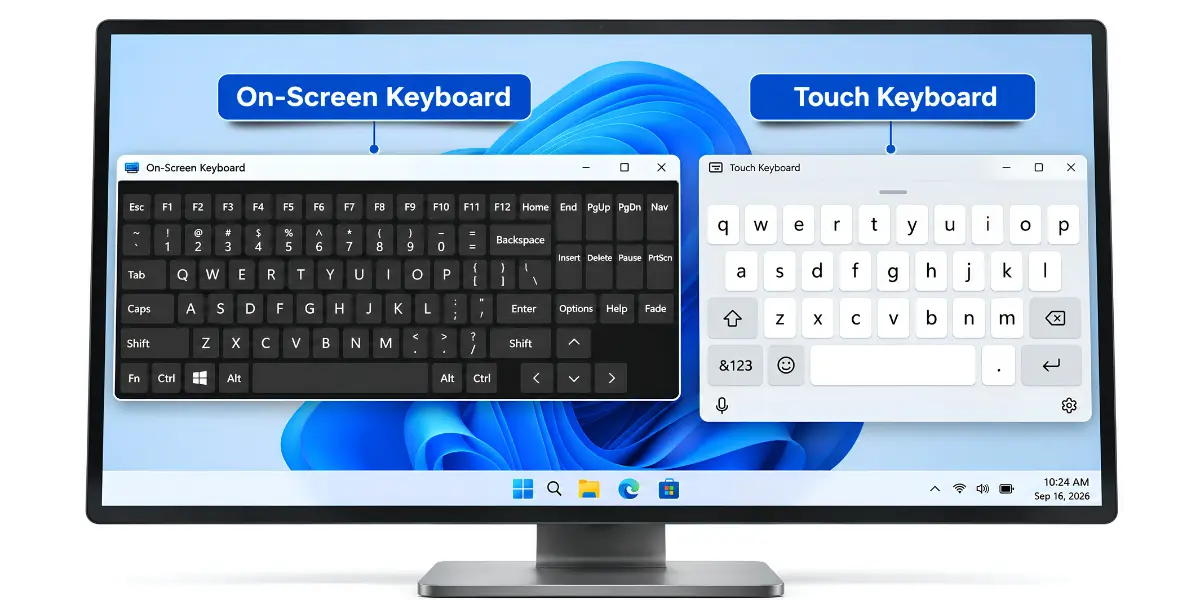 On-Screen Keyboard vs Touch Keyboard in Windows