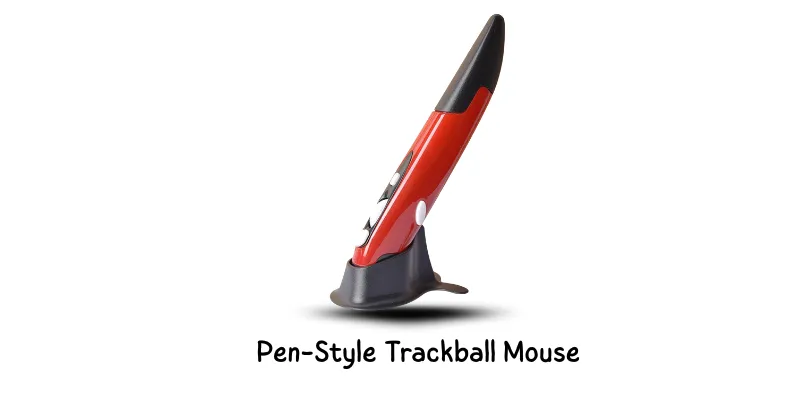 Pen-style vertical trackball mouse