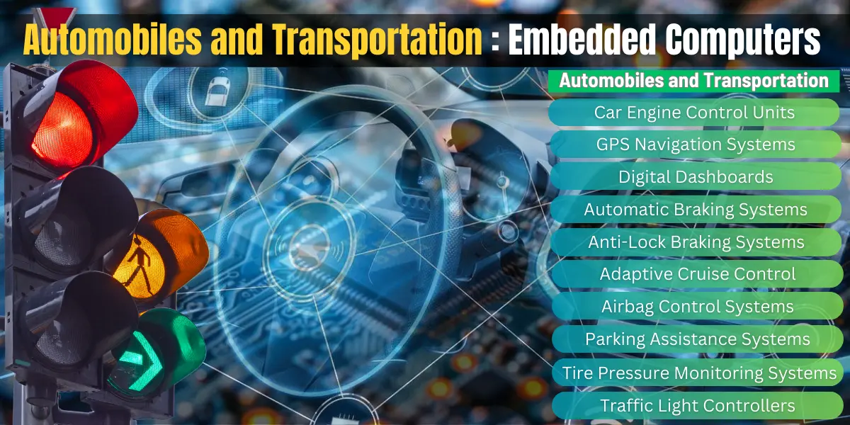 role of embedded computers in automobiles and transportation