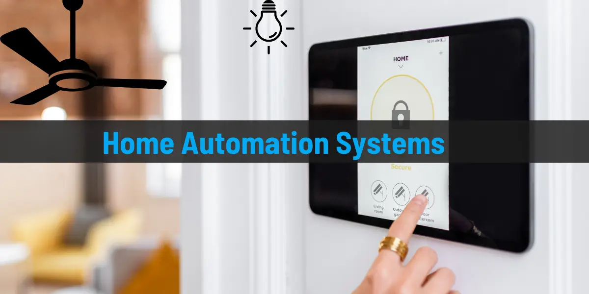 Smart home touch screen control panel on wall