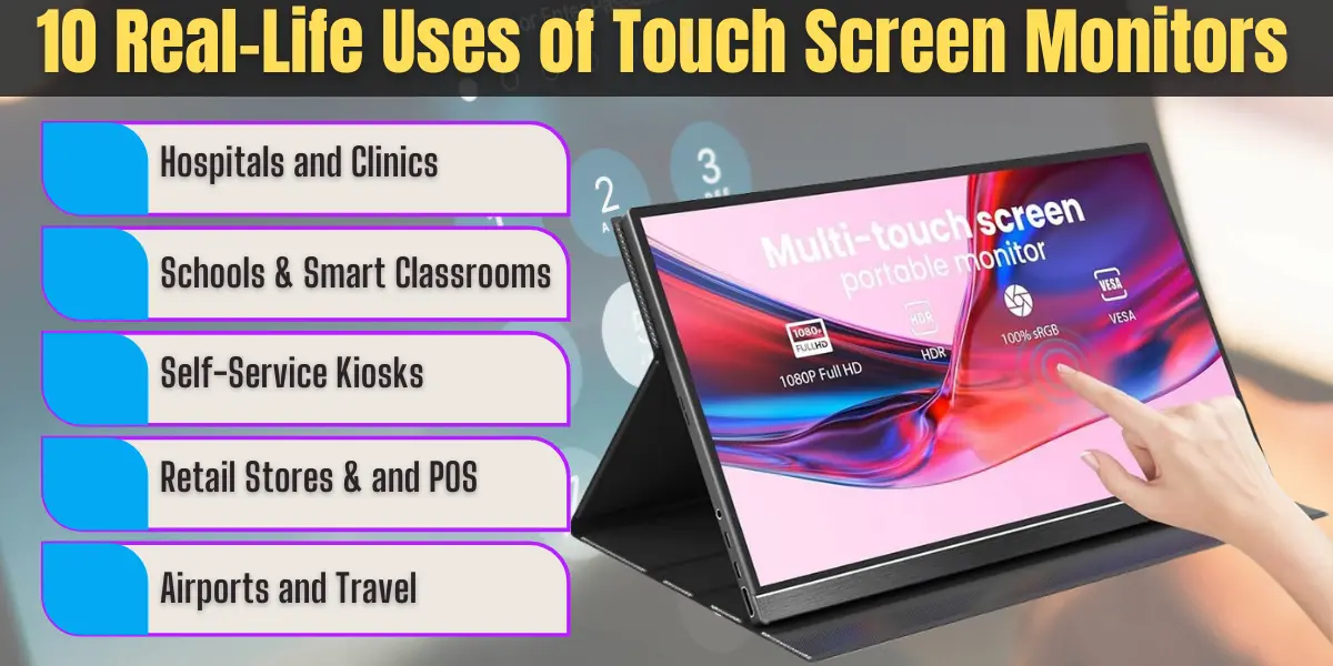 Top 10 uses of touch screen monitors in education, hospitals, retail, and smart homes